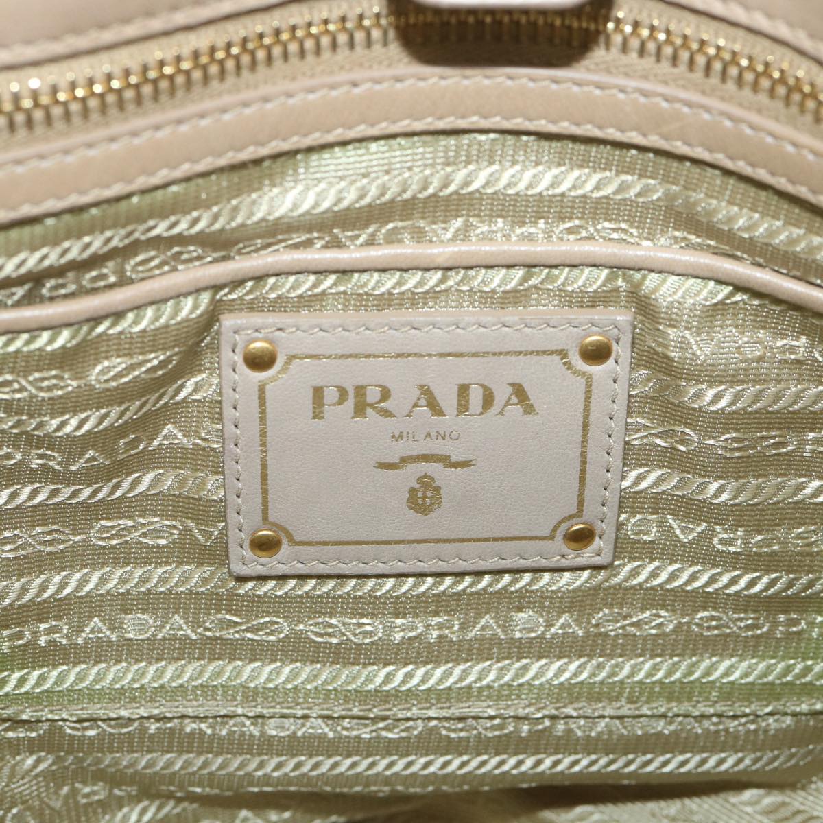 Prada Beige Synthetic Handbag (Pre-Owned)