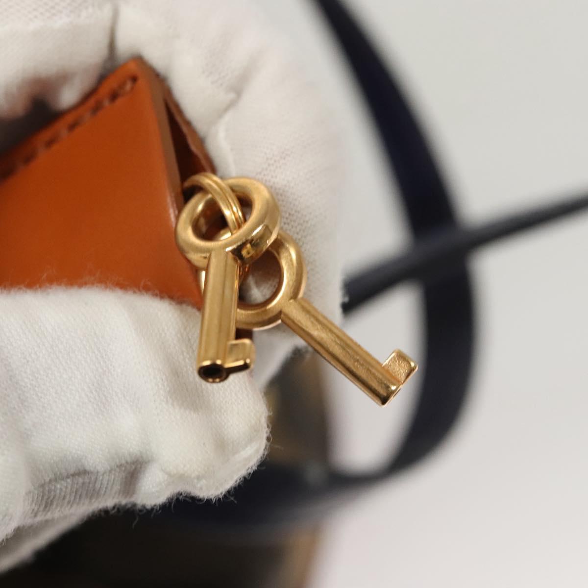 Fendi Pequin Brown Canvas Handbag (Pre-Owned)