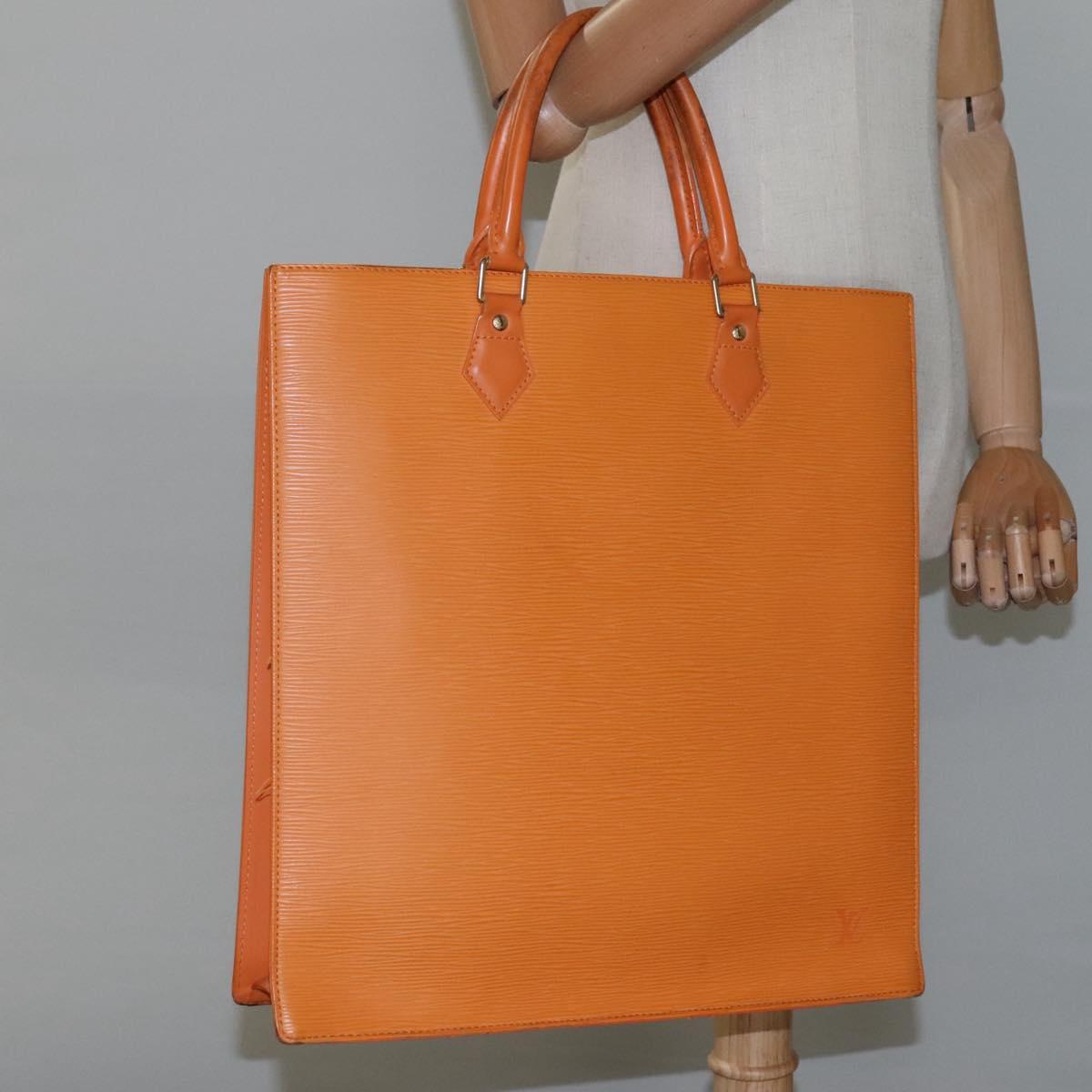 Louis Vuitton Sac Plat Orange Leather Handbag (Pre-Owned)