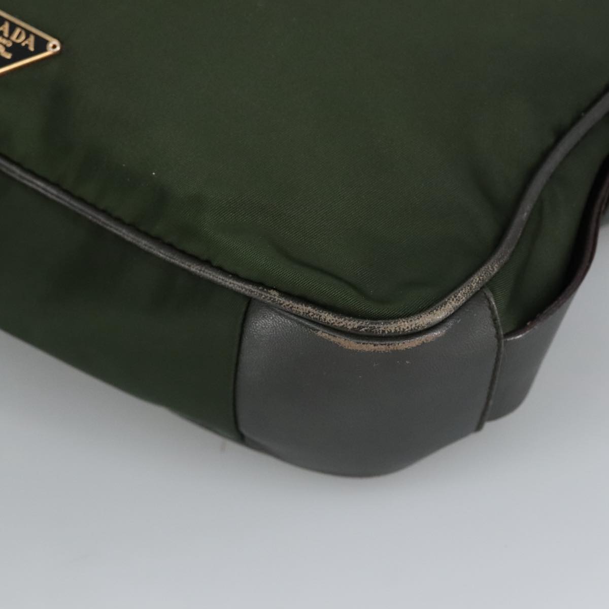 Prada Khaki Synthetic Shoulder Bag (Pre-Owned)