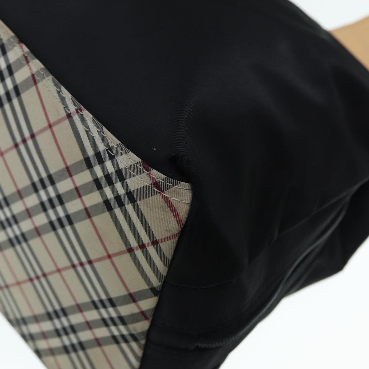 Burberry Nova Check Black Synthetic Tote Bag (Pre-Owned)