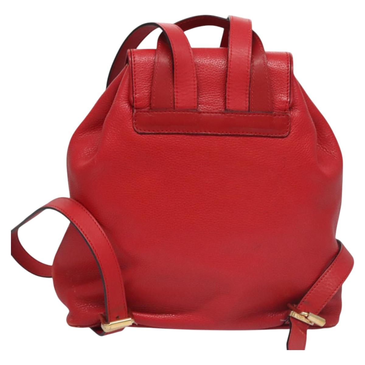 Céline Red Leather Backpack Bag (Pre-Owned)