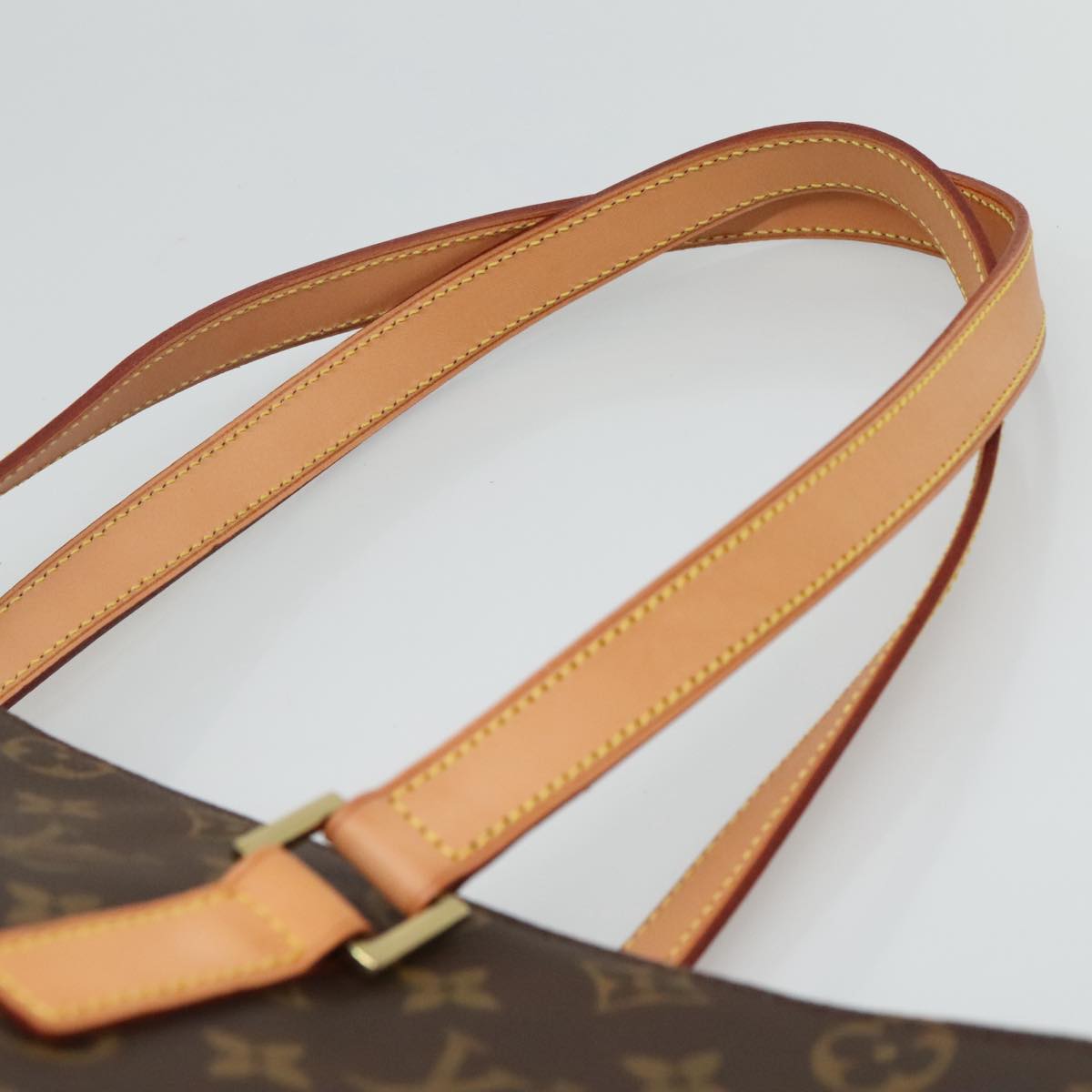 Louis Vuitton Cabas Mezzo Brown Canvas Tote Bag (Pre-Owned)
