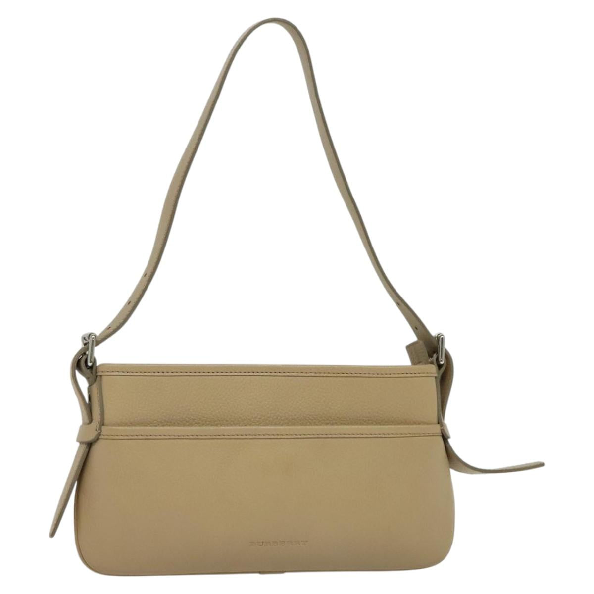 Burberry - Beige Leather Shoulder Bag (Pre-Owned)