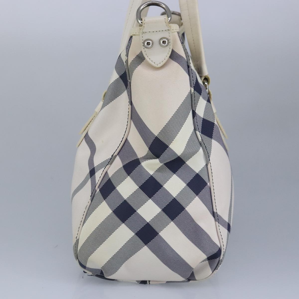 Burberry Nova Check White Canvas Tote Bag (Pre-Owned)