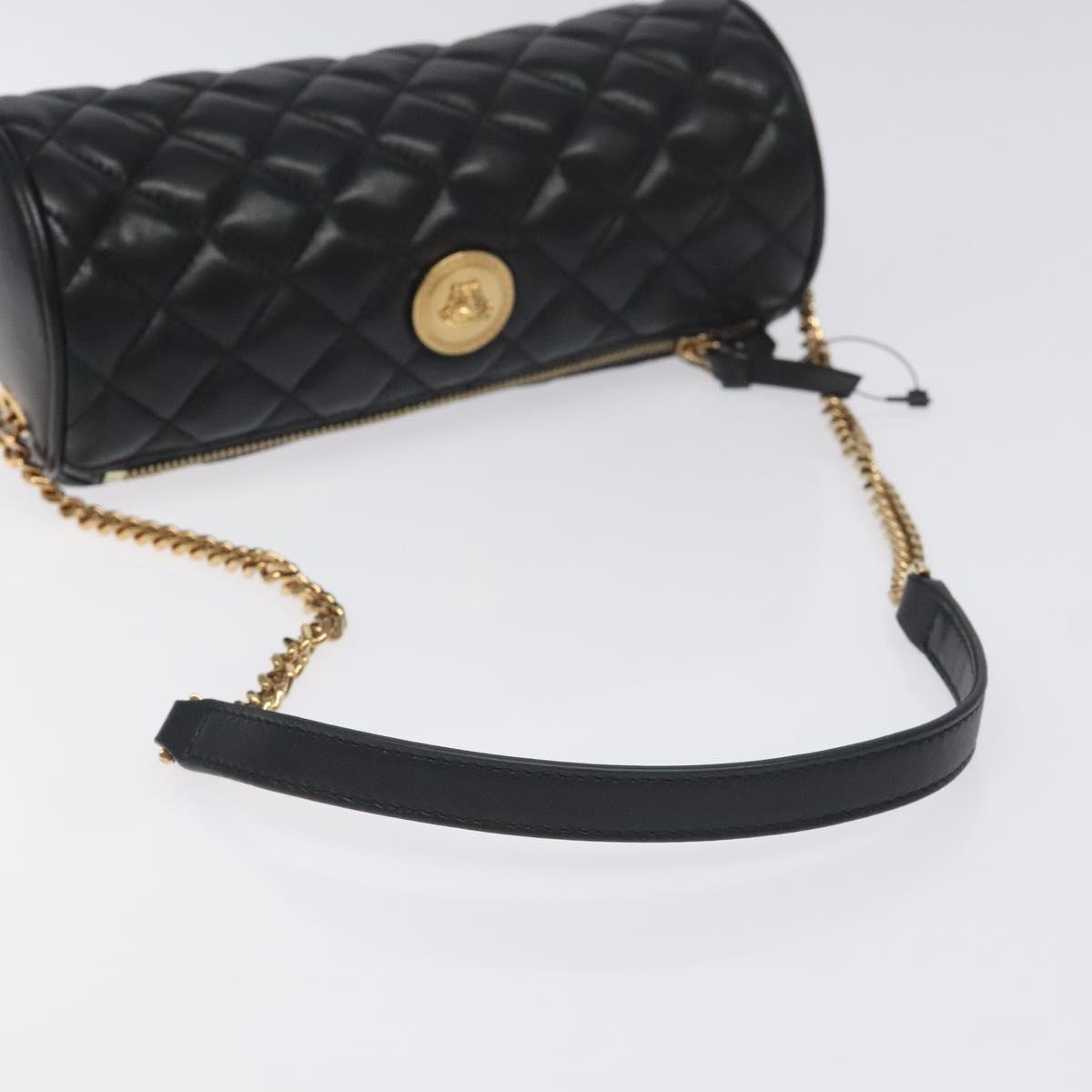 Versace Medusa Black Leather Shoulder Bag (Pre-Owned)