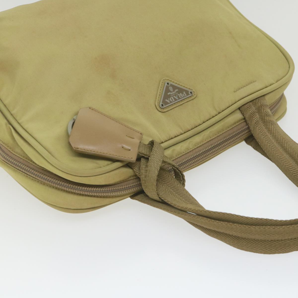Prada Beige Synthetic Handbag (Pre-Owned)