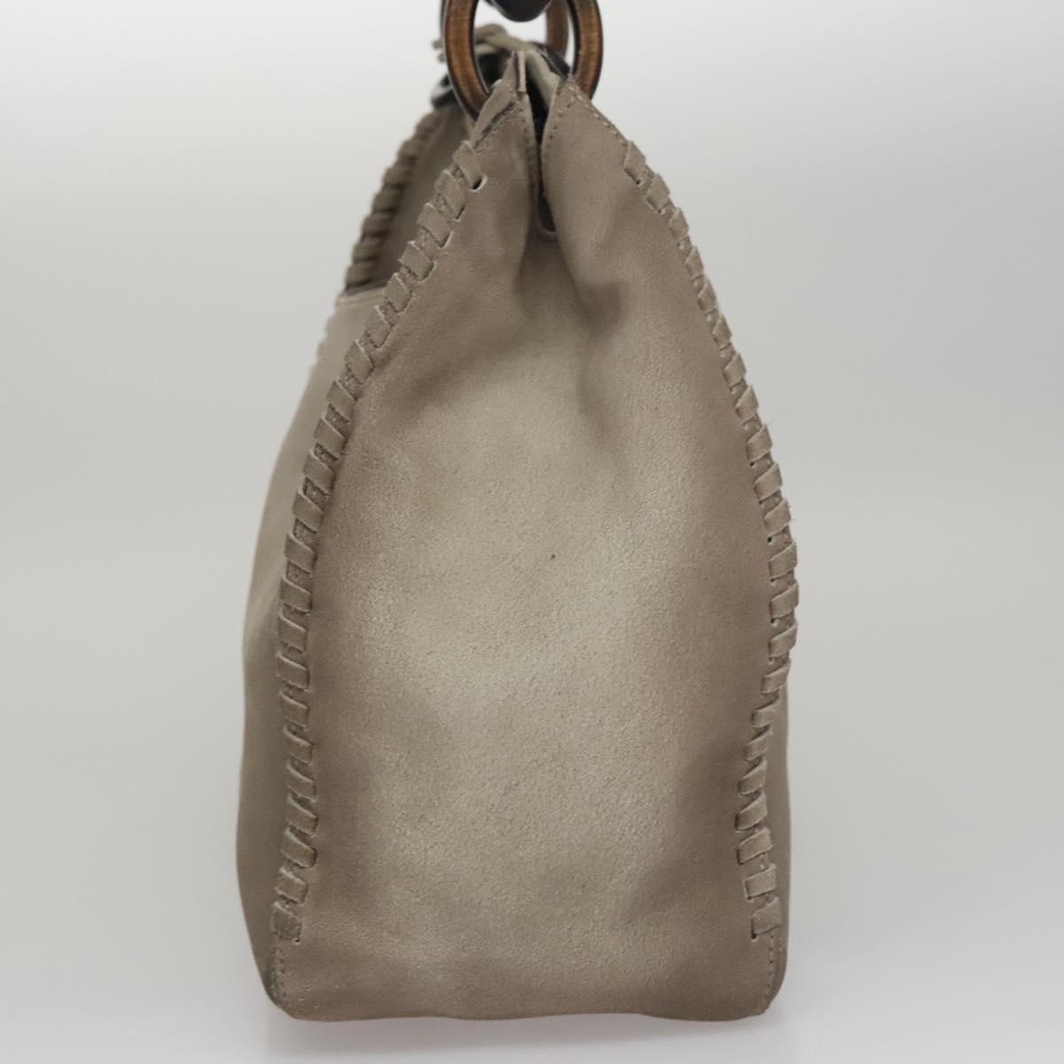 Gucci Carla Grey Suede Shoulder Bag (Pre-Owned)