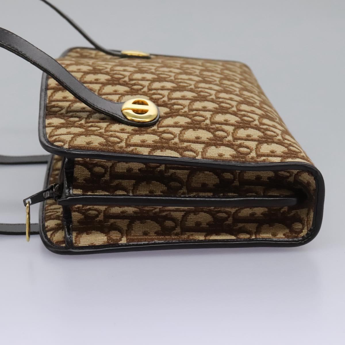 Dior Trotter Brown Canvas Handbag (Pre-Owned)