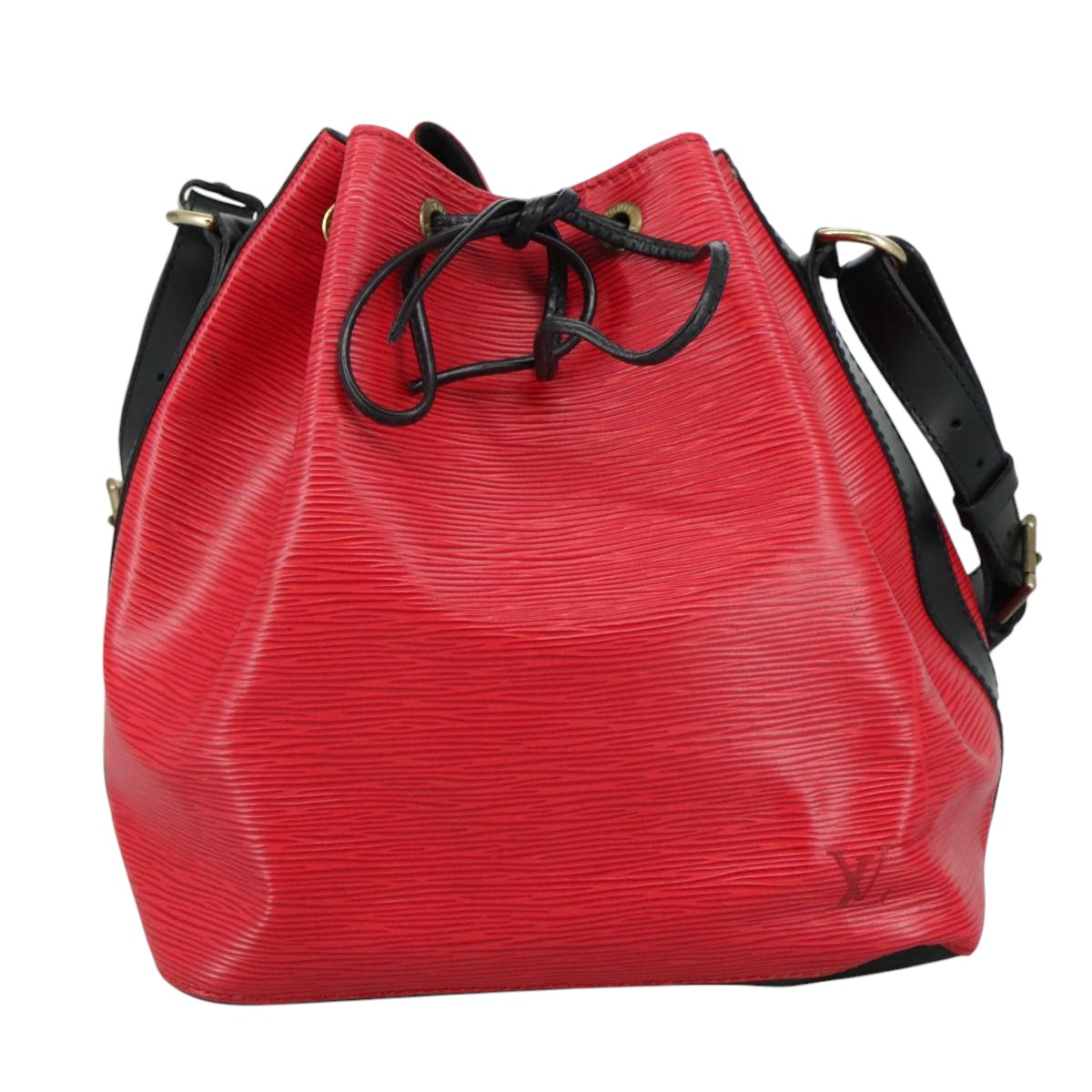 Louis Vuitton Noe Red Leather Shoulder Bag (Pre-Owned)