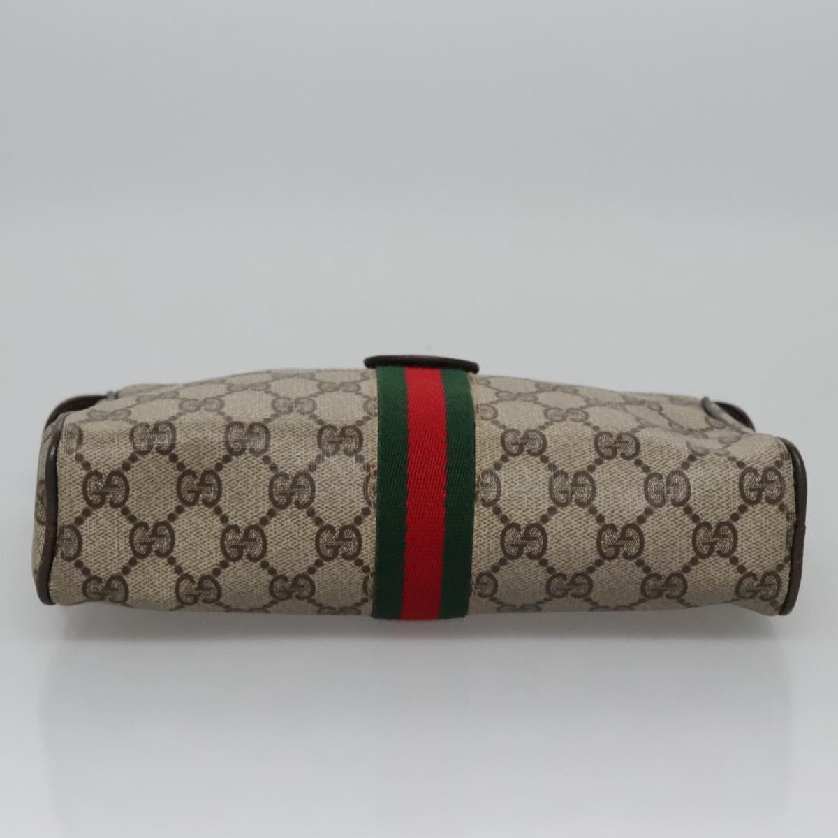 Gucci Ophidia Beige Canvas Clutch Bag (Pre-Owned)