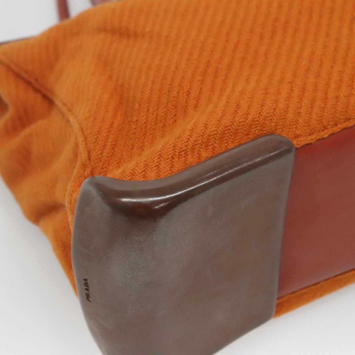 Prada Orange Cotton Tote Bag (Pre-Owned)