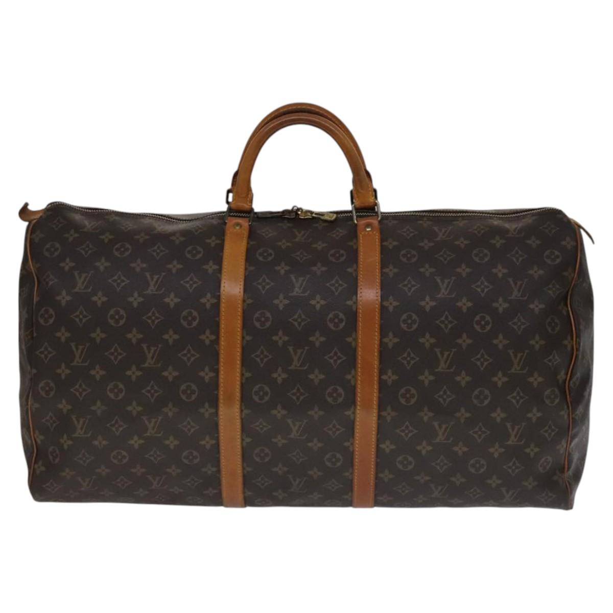 Louis Vuitton Keepall 60 Brown Canvas Travel Bag (Pre-Owned)