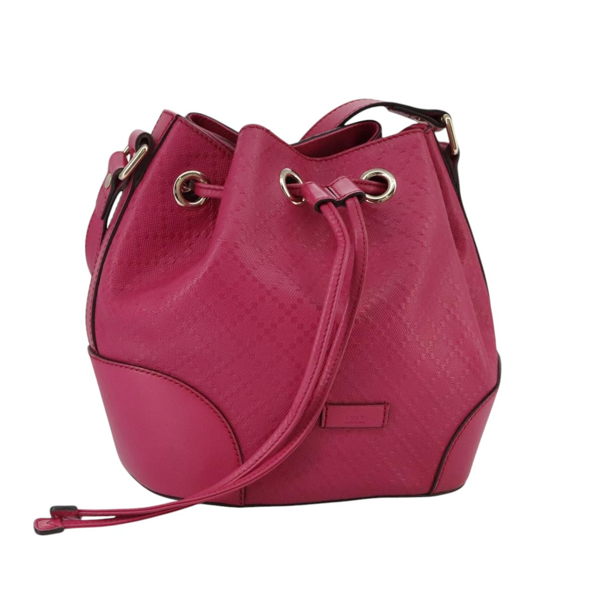 Gucci Diamante Pink Leather Shoulder Bag (Pre-Owned)