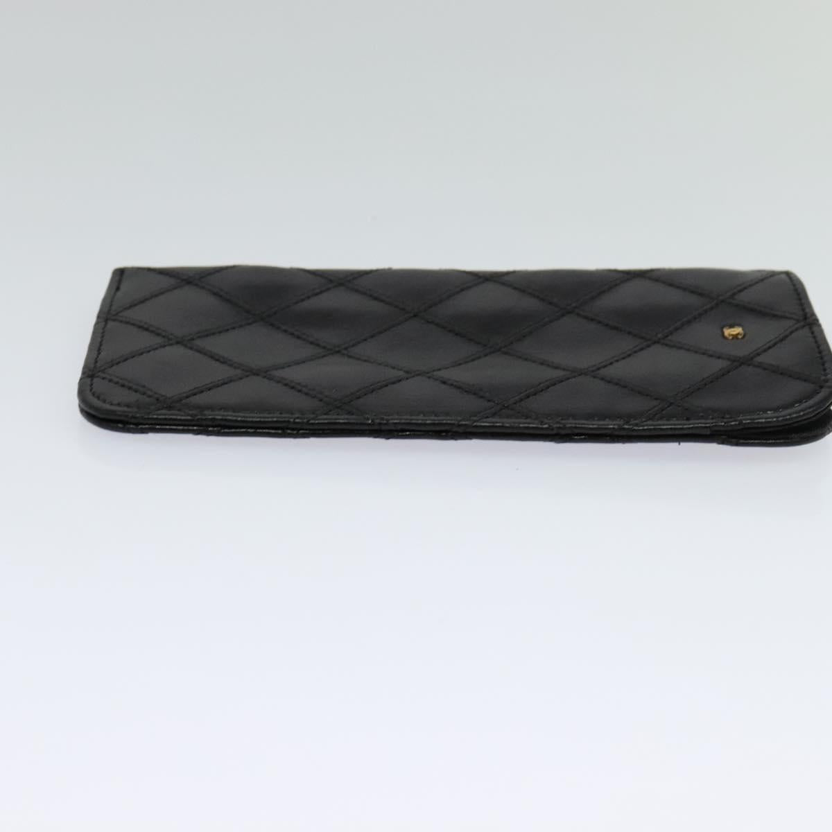 Chanel Coco Mark Black Lizard Wallet (Pre-Owned)