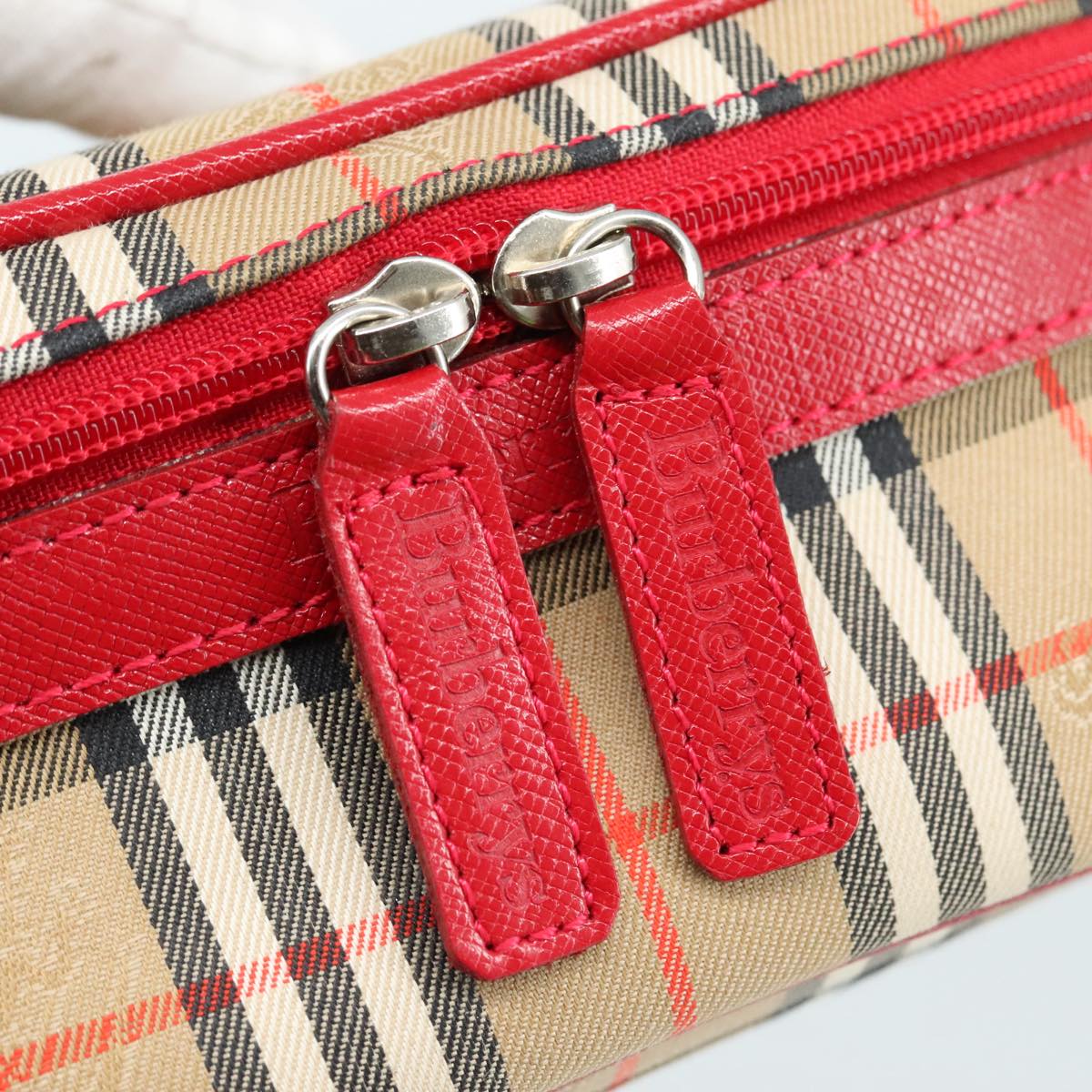 Burberry Nova Check Beige Canvas Handbag (Pre-Owned)