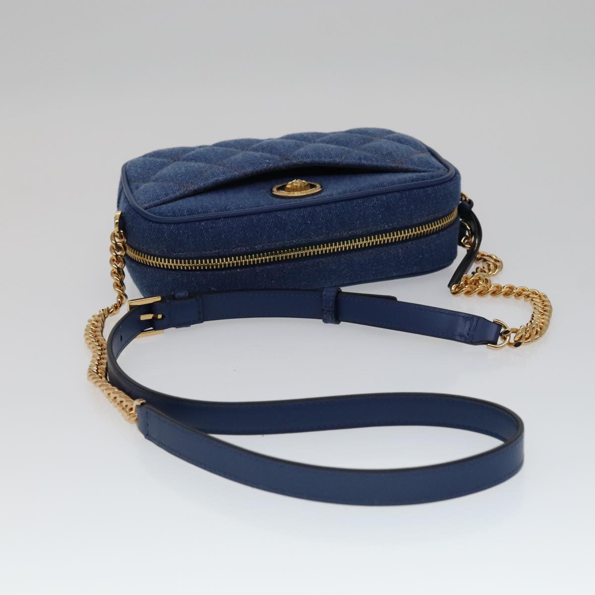 Versace Blue Denim - Jeans Shoulder Bag (Pre-Owned)