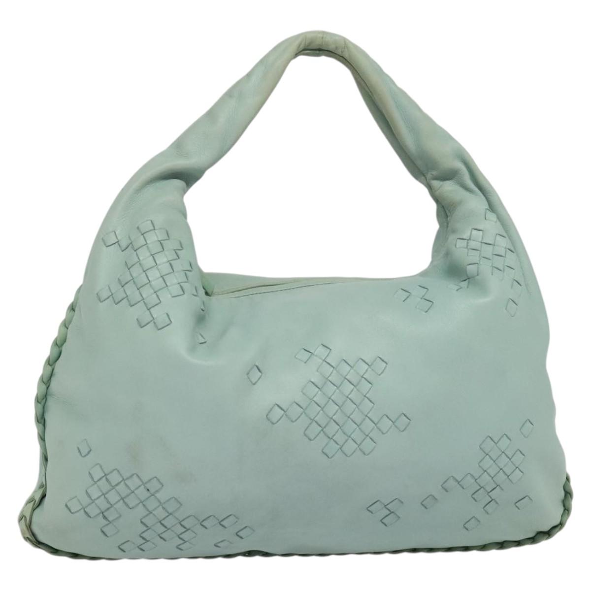 Bottega Veneta Jodie Blue Leather Handbag (Pre-Owned)