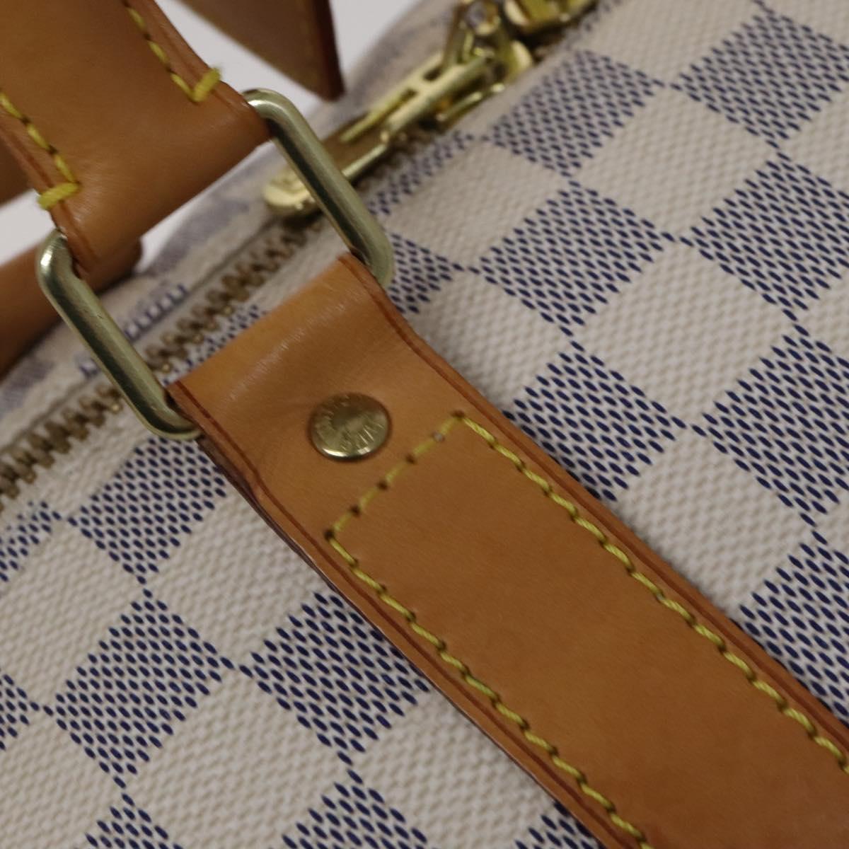 Louis Vuitton Keepall Bandouliere 55 White Canvas Travel Bag (Pre-Owned)