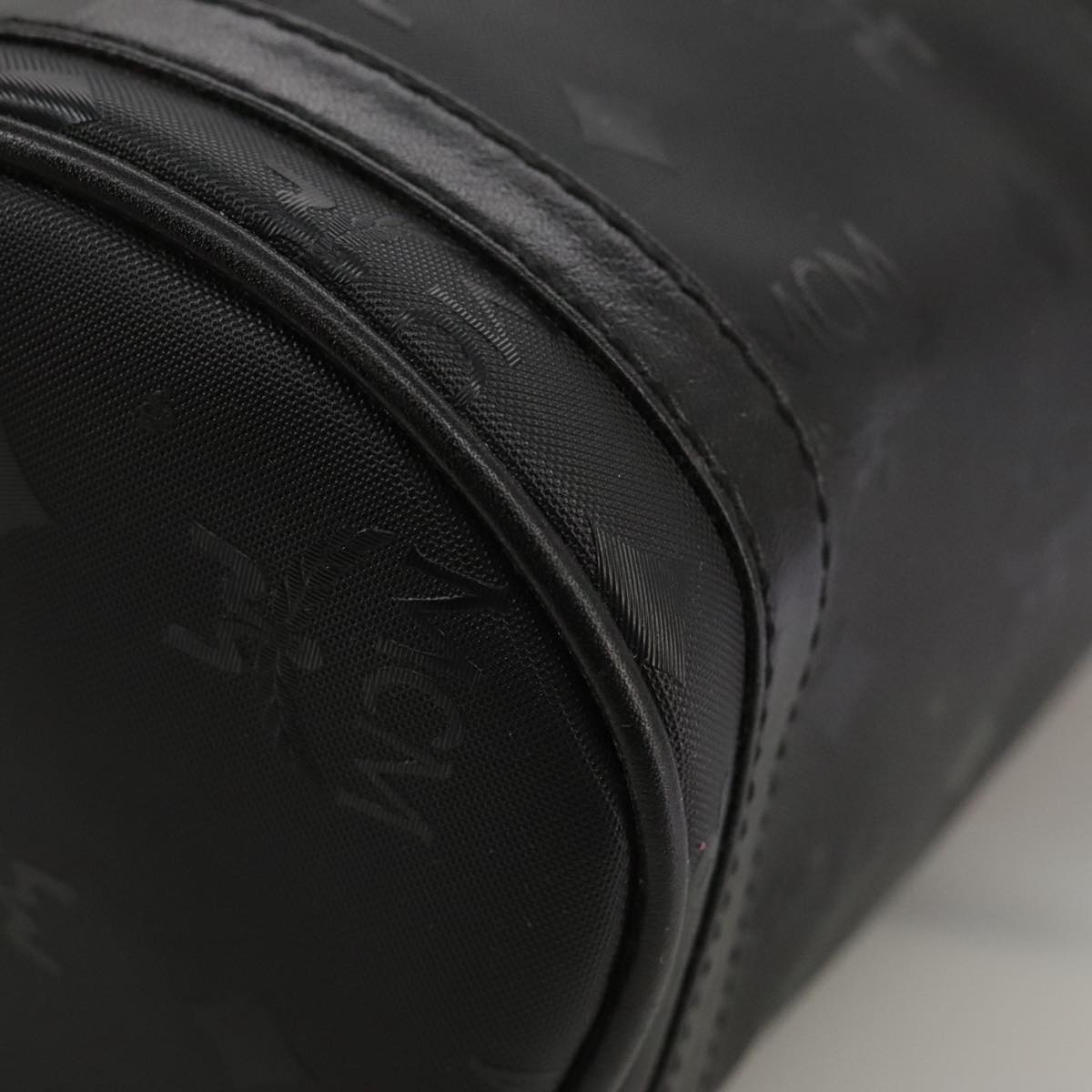 MCM Visetos Black Canvas Shoulder Bag (Pre-Owned)