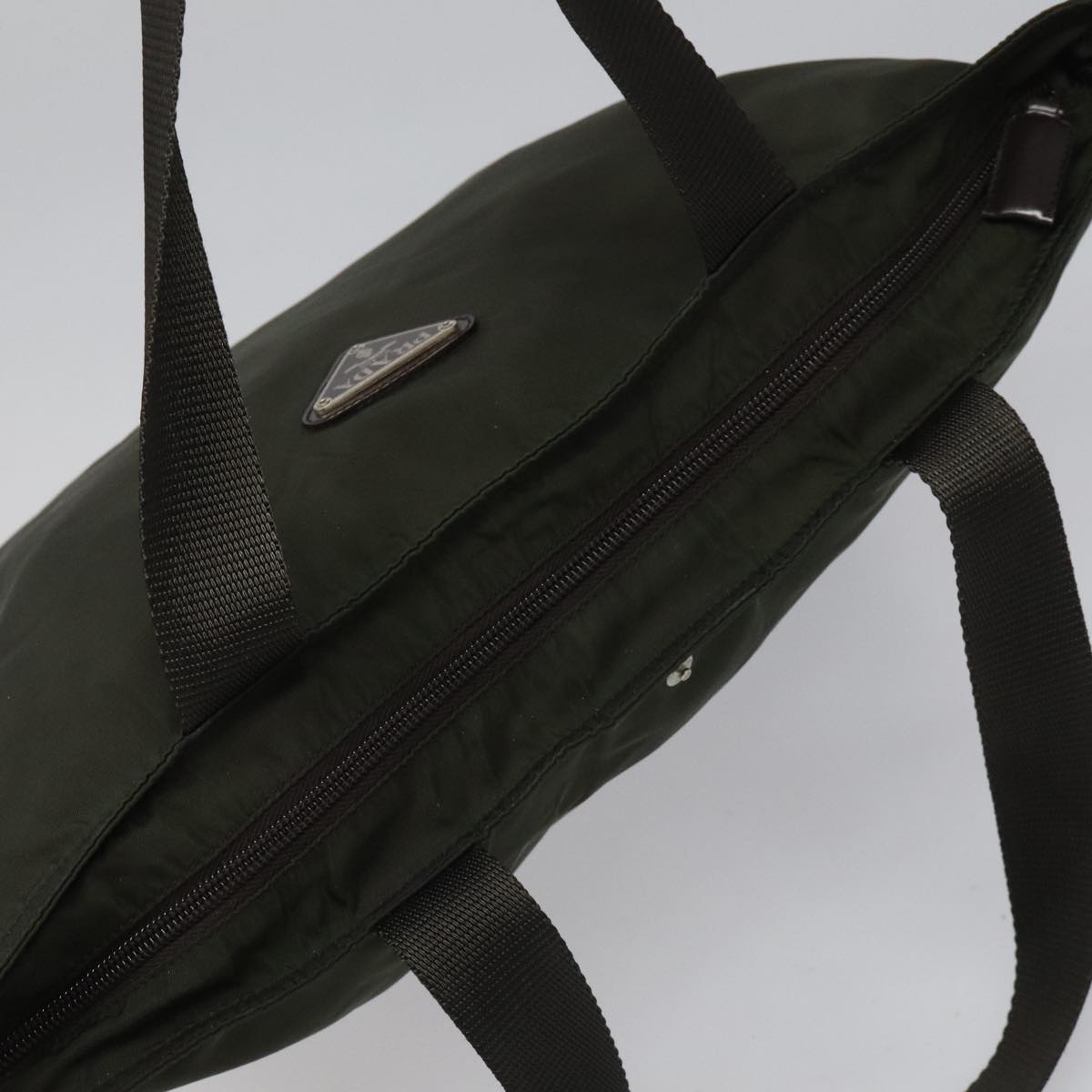 Prada Tessuto Khaki Synthetic Tote Bag (Pre-Owned)