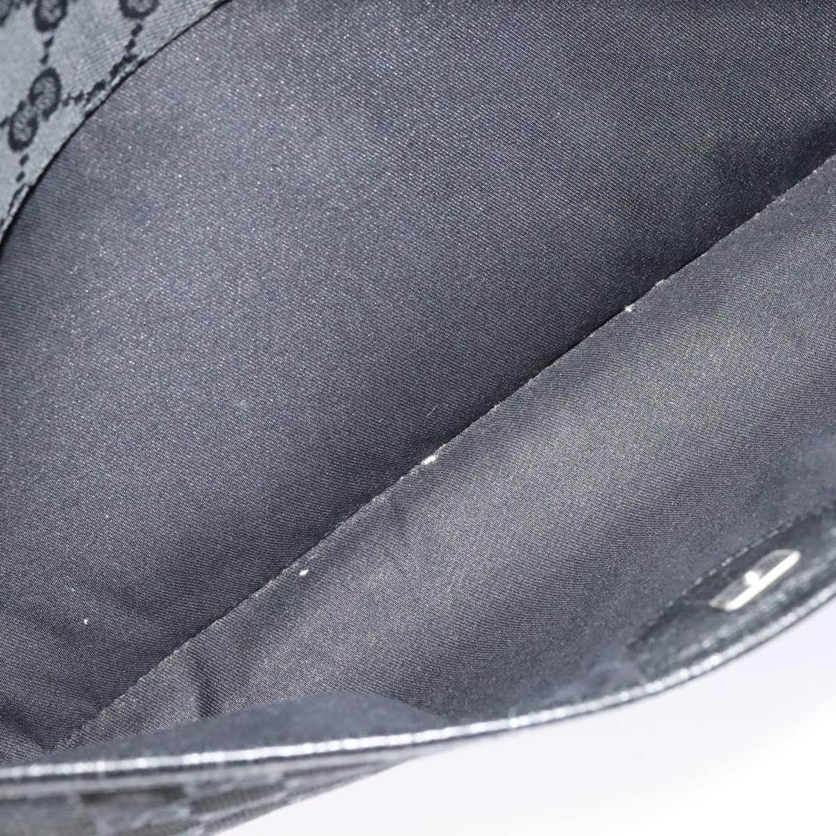 Gucci Gg Canvas Black Canvas Shoulder Bag (Pre-Owned)