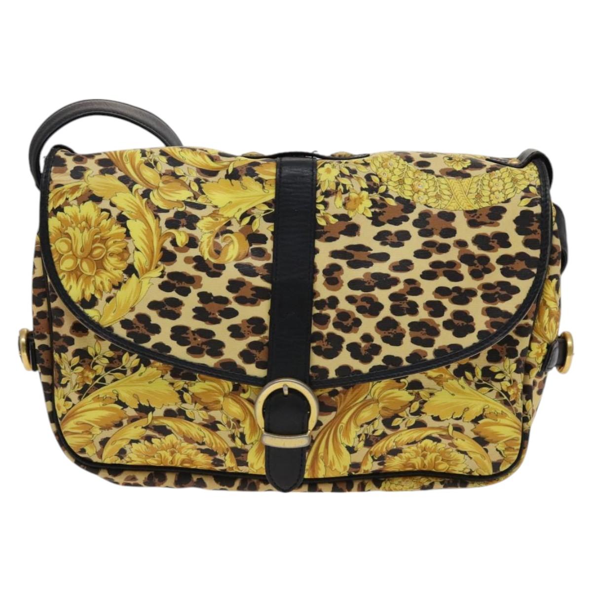 Versace - Yellow Canvas Shoulder Bag (Pre-Owned)