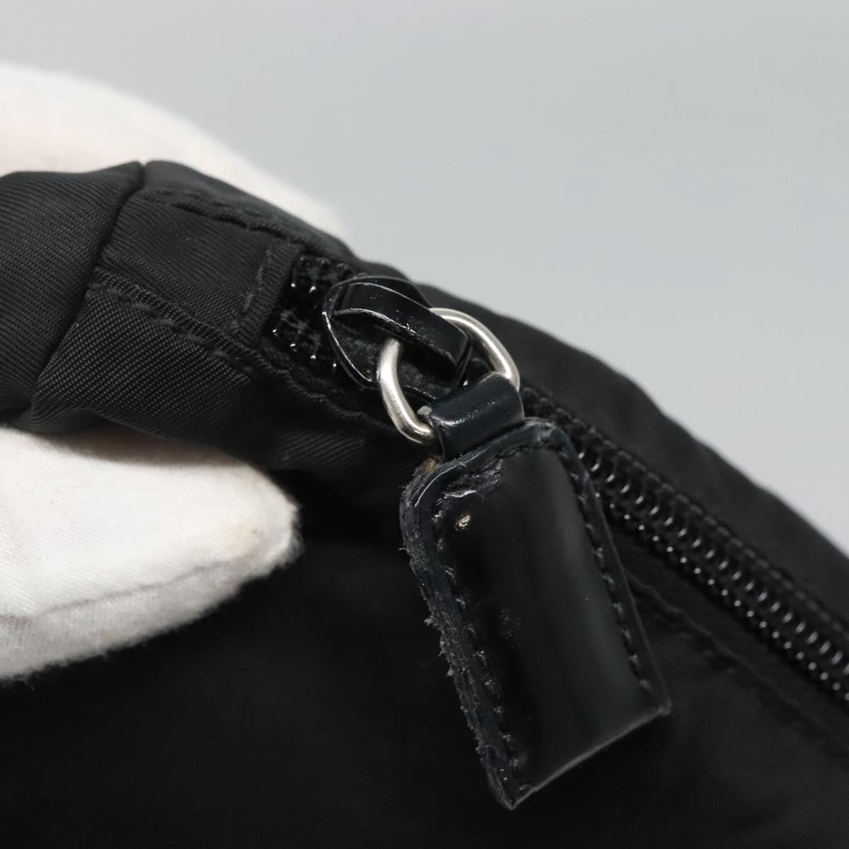 Prada Cosmetic Pouch Black Synthetic Clutch Bag (Pre-Owned)