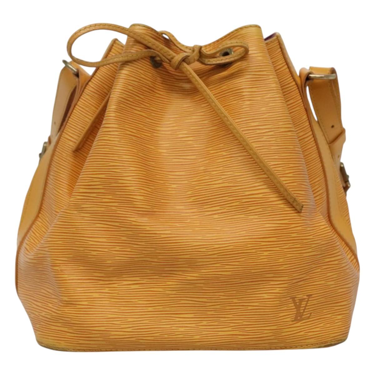 Louis Vuitton Petit Noé Yellow Leather Shoulder Bag (Pre-Owned)