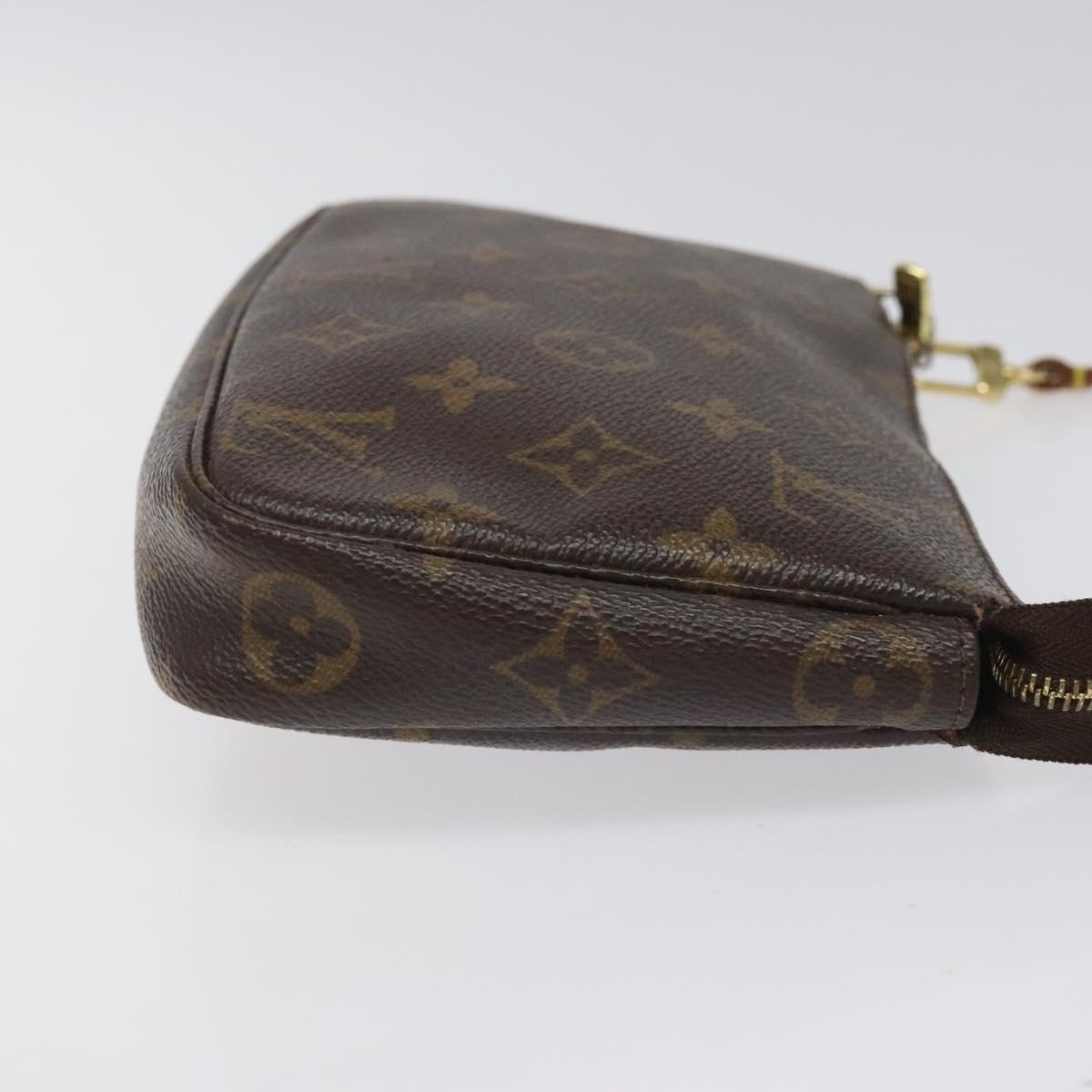 Louis Vuitton Pochette Accessoire Brown Canvas Clutch Bag (Pre-Owned)