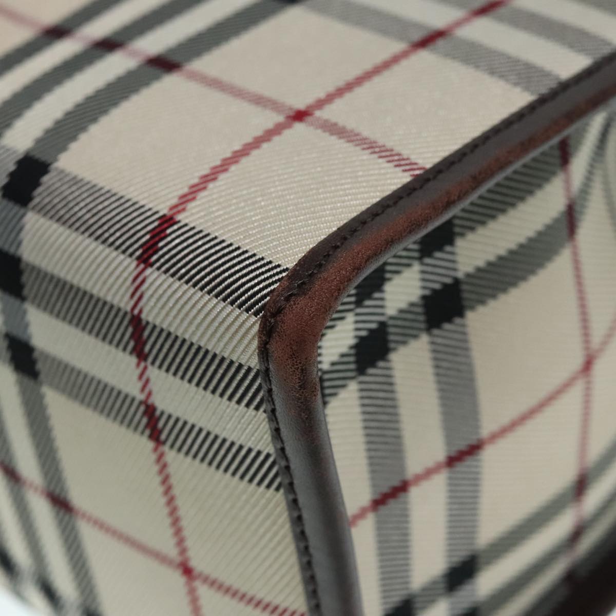 Burberry Nova Check Beige Canvas Tote Bag (Pre-Owned)