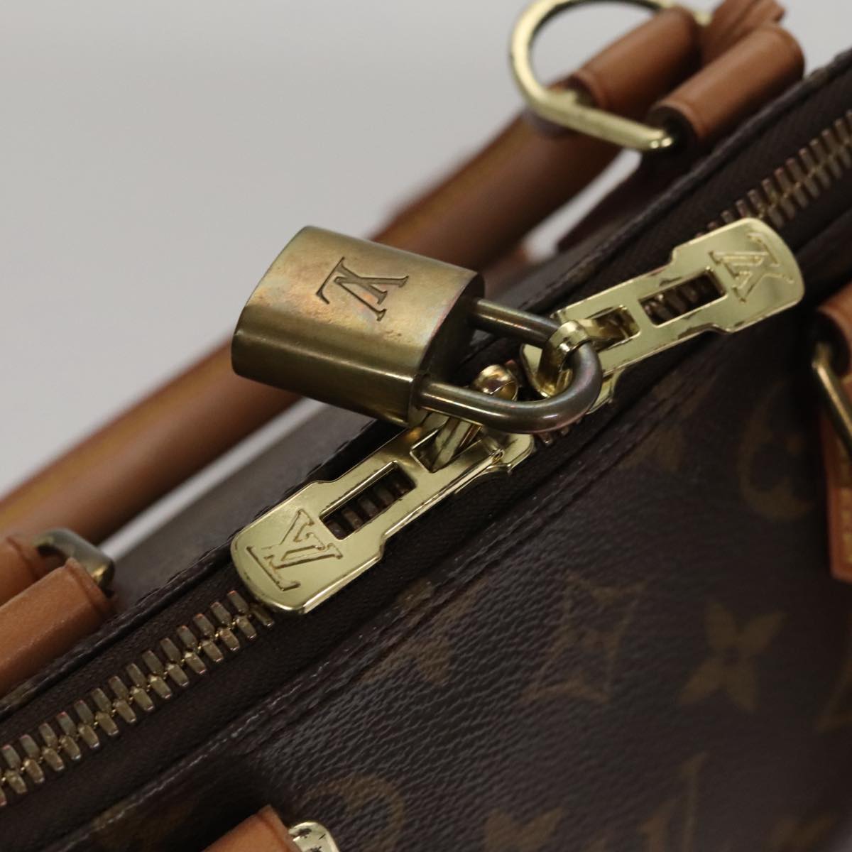 Louis Vuitton Alma Brown Canvas Handbag (Pre-Owned)