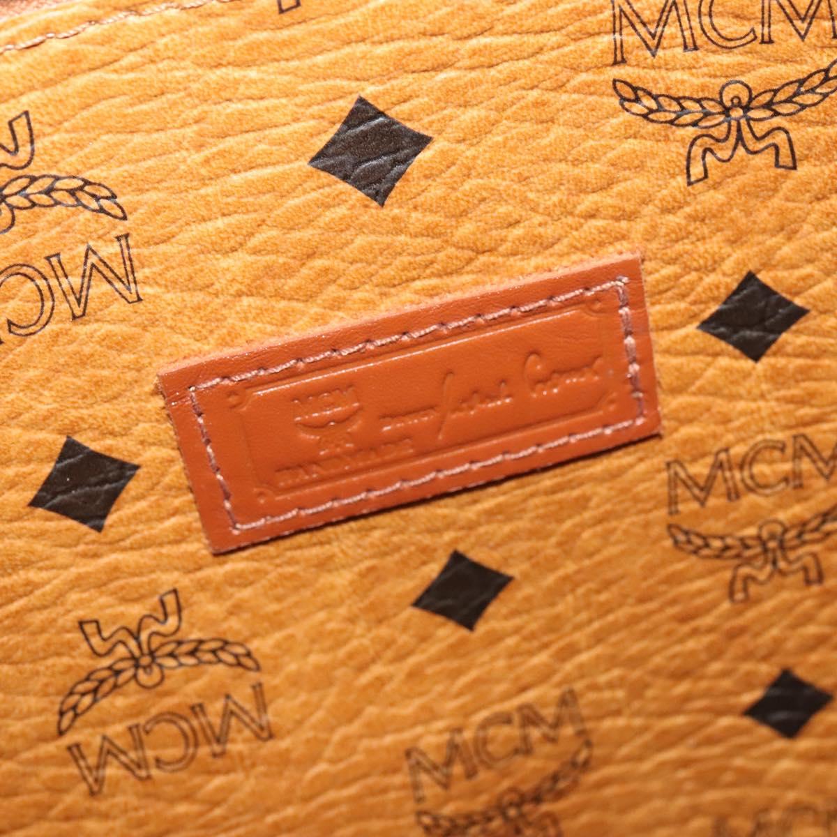 MCM Visetos Brown Leather Tote Bag (Pre-Owned)