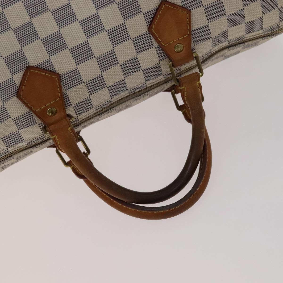 Louis Vuitton Speedy 35 White Canvas Handbag (Pre-Owned)