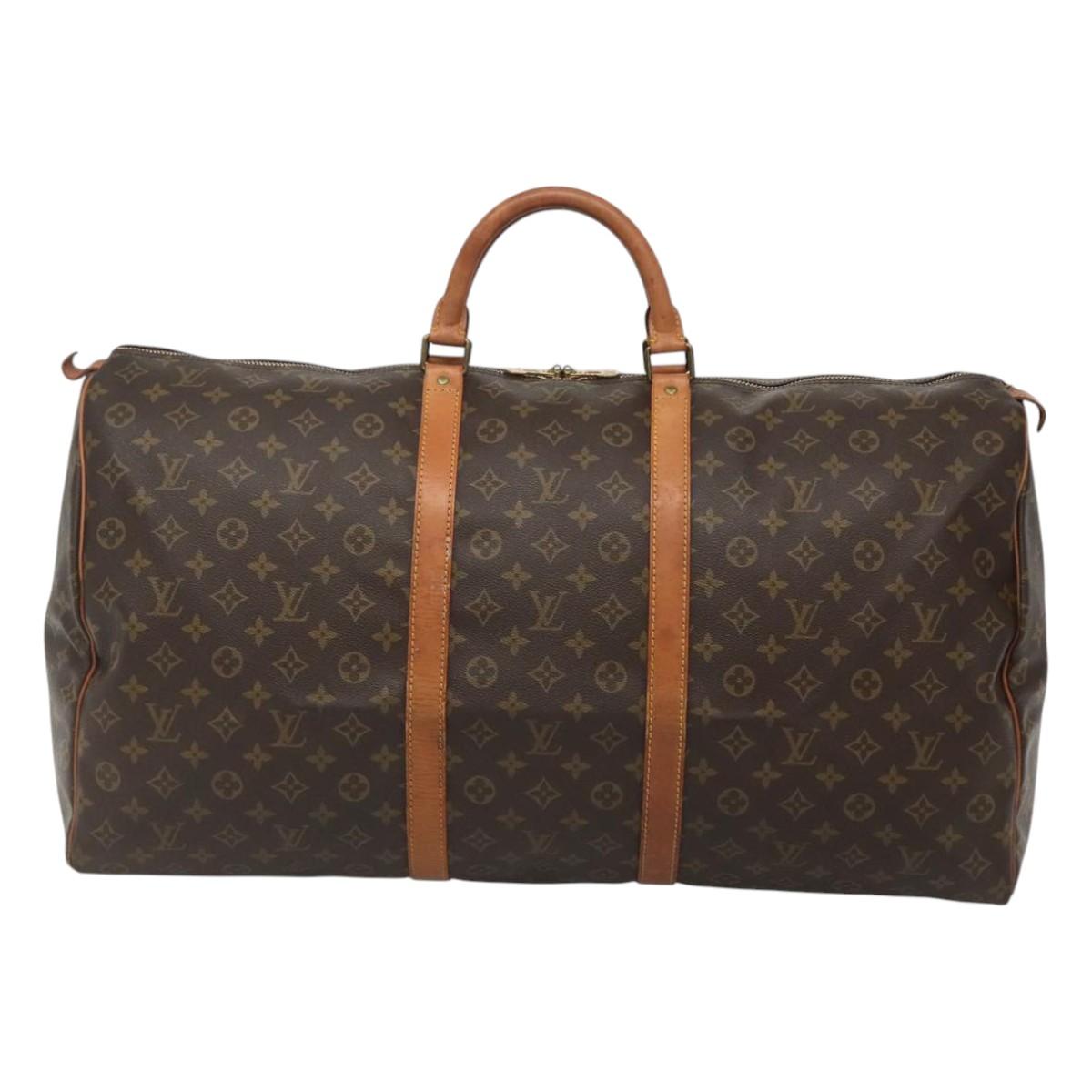 Louis Vuitton Keepall 60 Black Canvas Travel Bag (Pre-Owned)