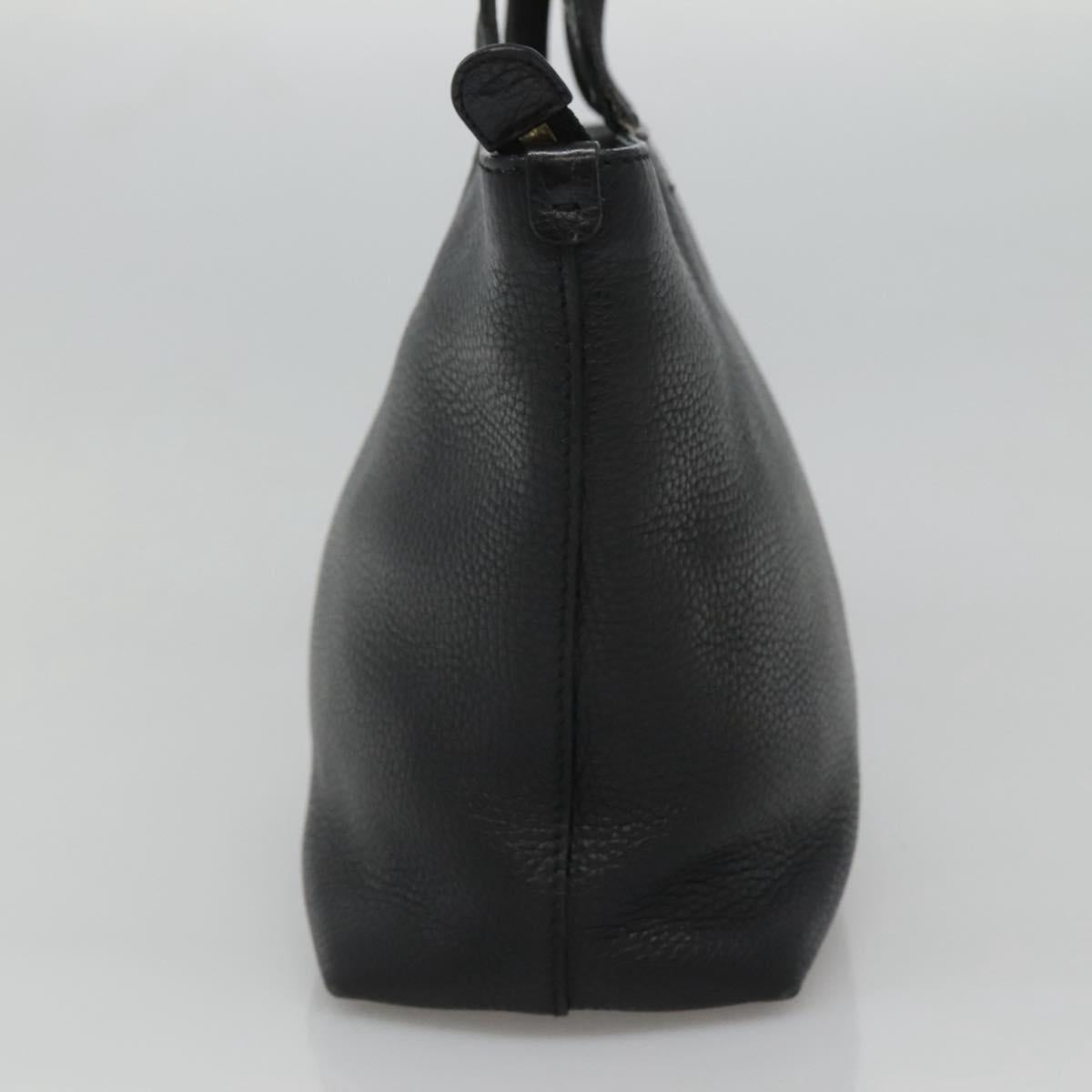 Salvatore Ferragamo Gancini Black Leather Handbag (Pre-Owned)