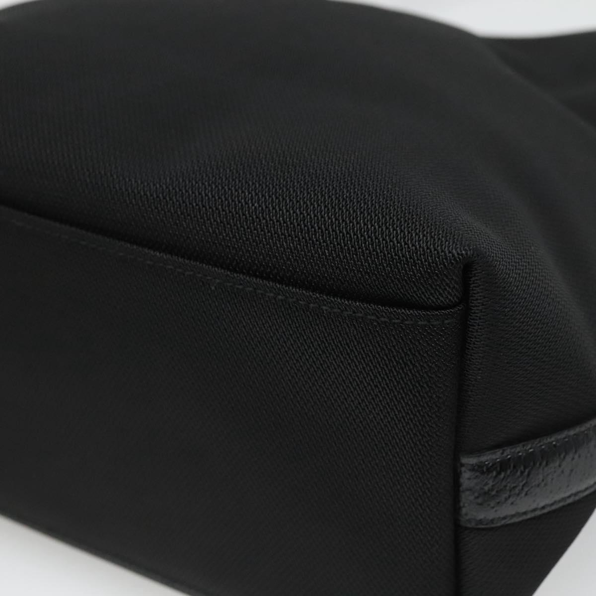Salvatore Ferragamo Gancini Black Canvas Handbag (Pre-Owned)