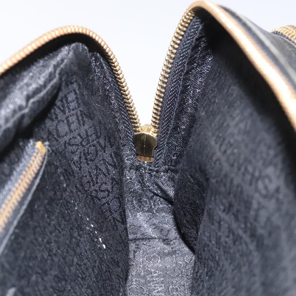Versace Gianni Black Leather Clutch Bag (Pre-Owned)