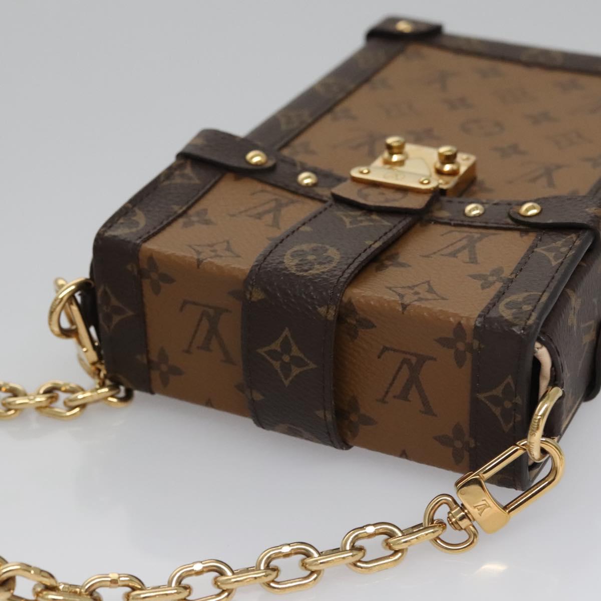 Louis Vuitton Pochette Trunk Brown Canvas Clutch Bag (Pre-Owned)