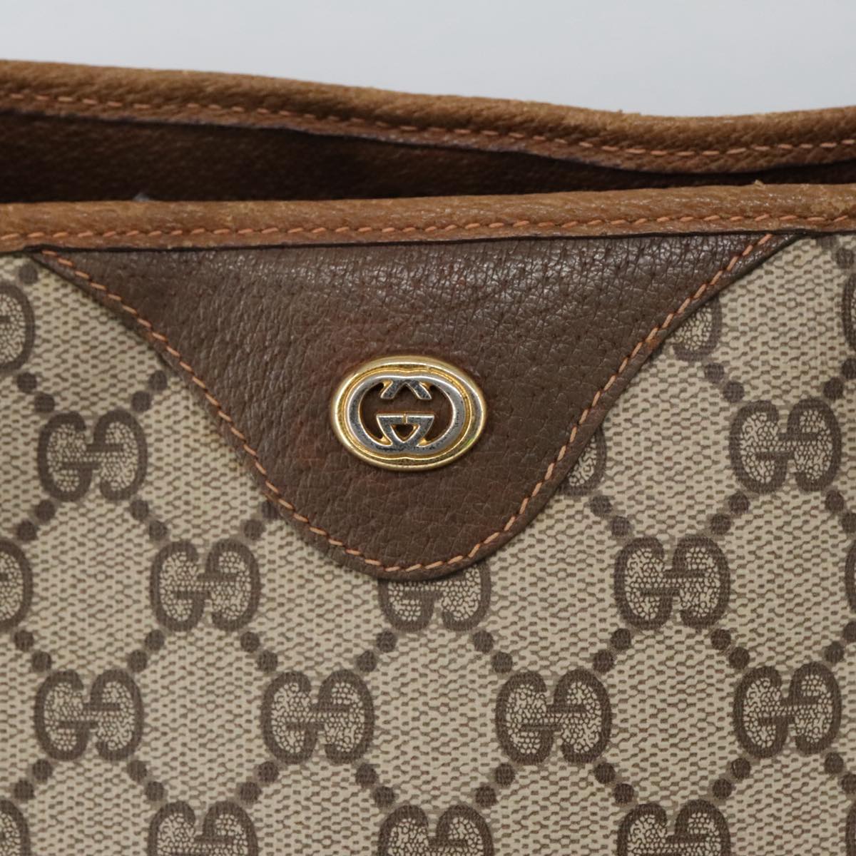 Gucci Cabas Beige Canvas Tote Bag (Pre-Owned)