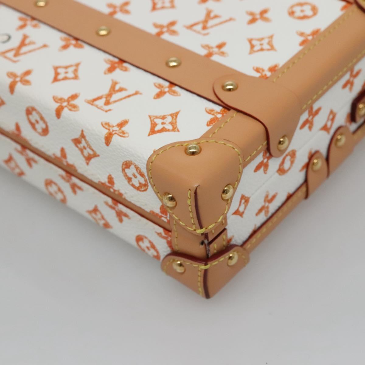 Louis Vuitton Petit Malle White Canvas Shoulder Bag (Pre-Owned)