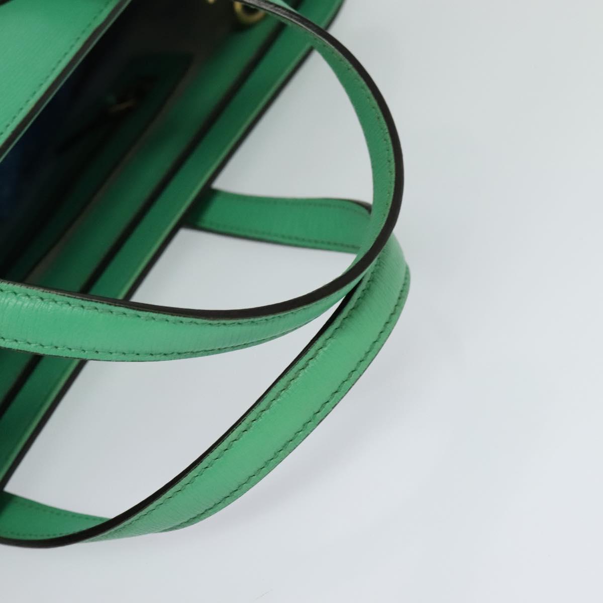 Gucci Britt Green Leather Handbag (Pre-Owned)