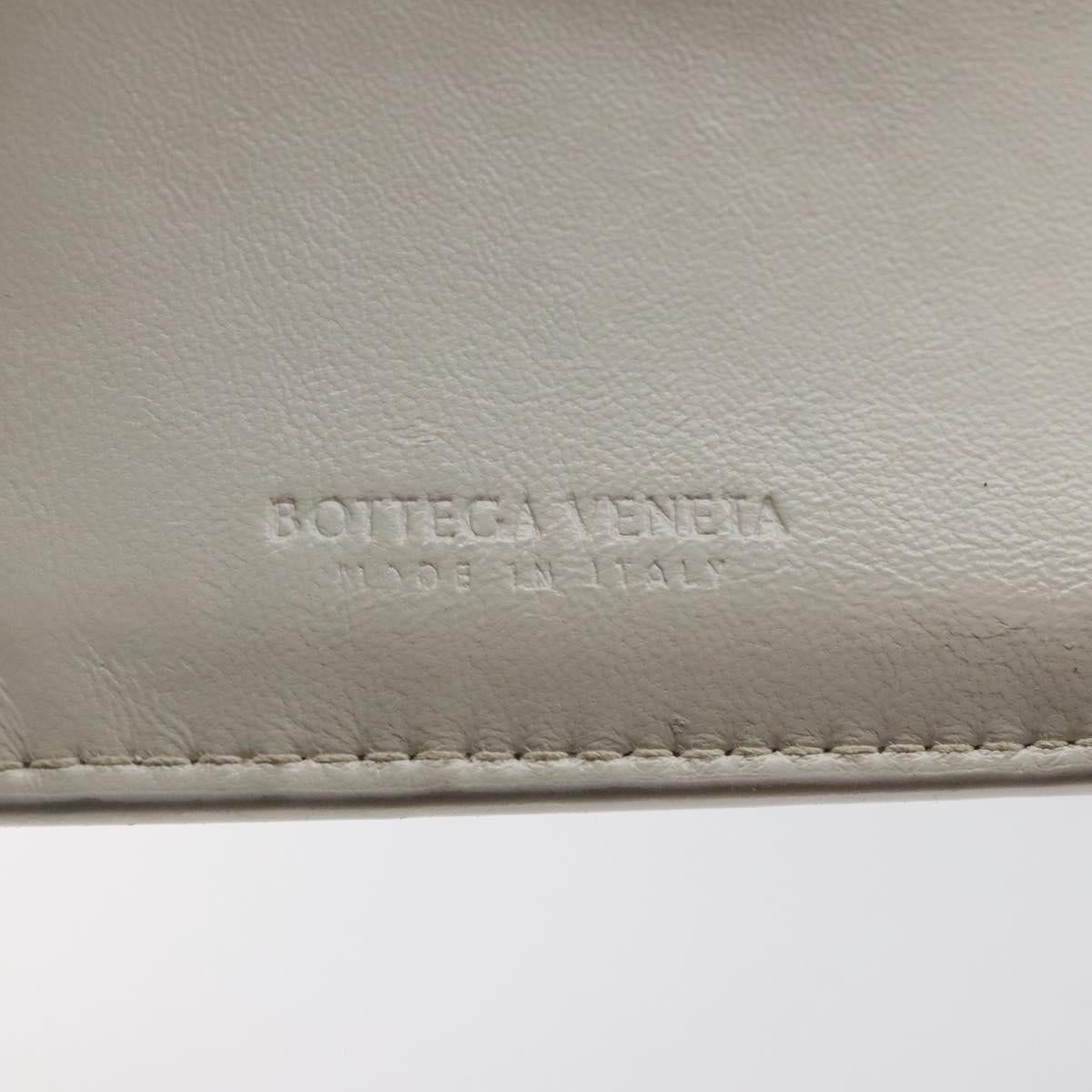 Bottega Veneta Intrecciato White Leather Wallet (Pre-Owned)