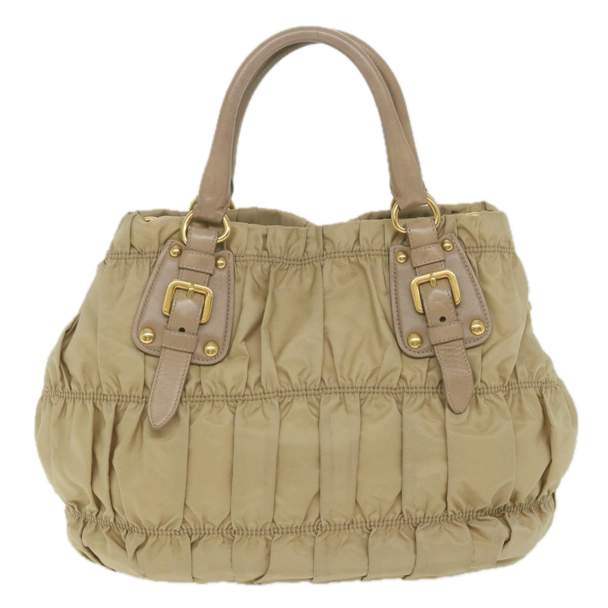 Prada Beige Synthetic Handbag (Pre-Owned)