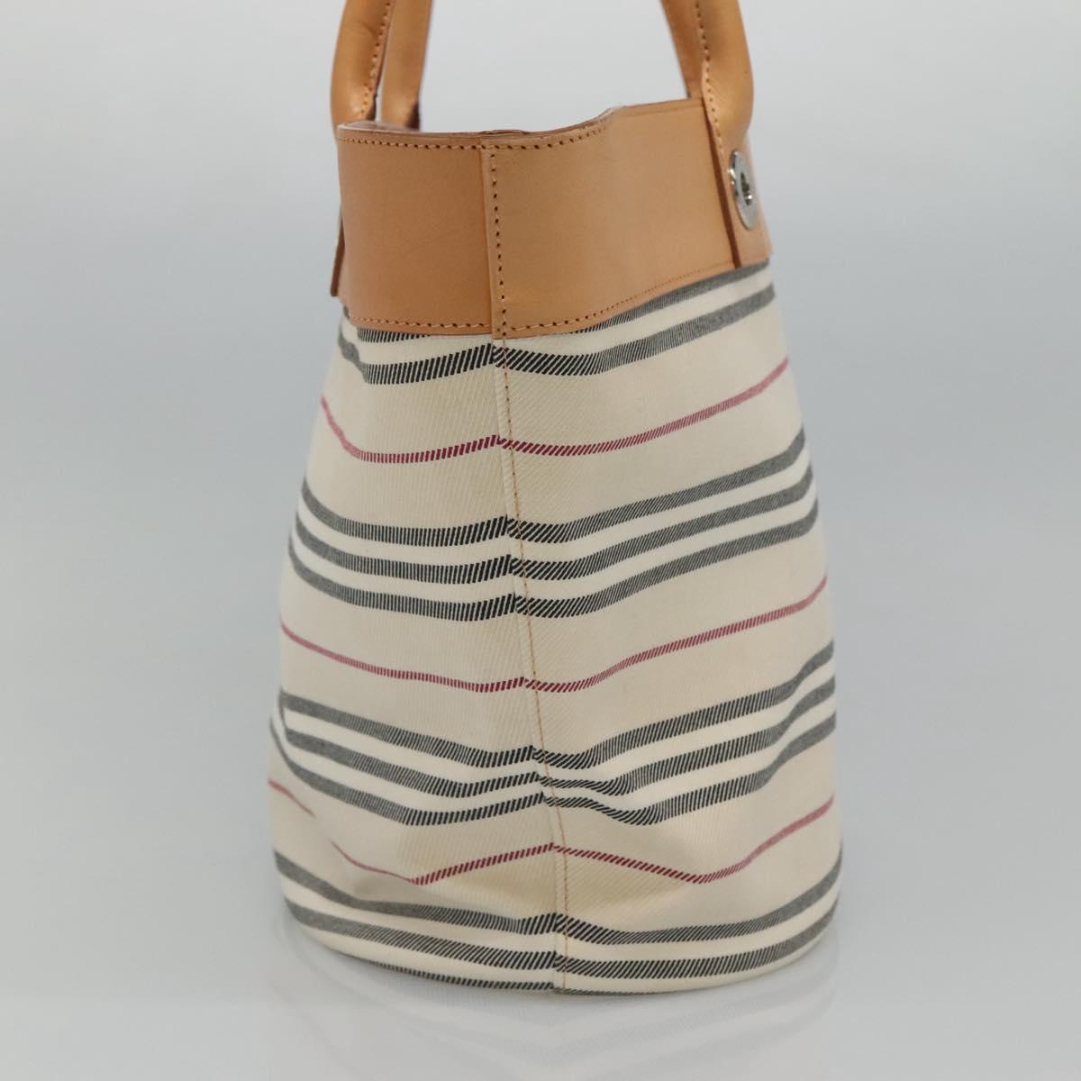 Burberry Nova Check White Canvas Tote Bag (Pre-Owned)