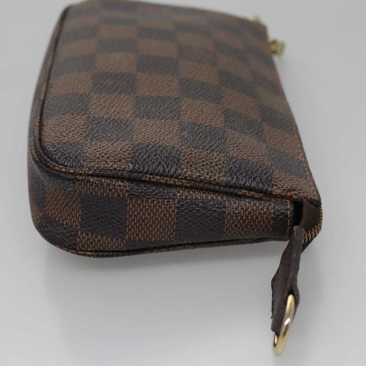 Louis Vuitton Mini Pochette Accessoires Brown Canvas Clutch Bag (Pre-Owned)