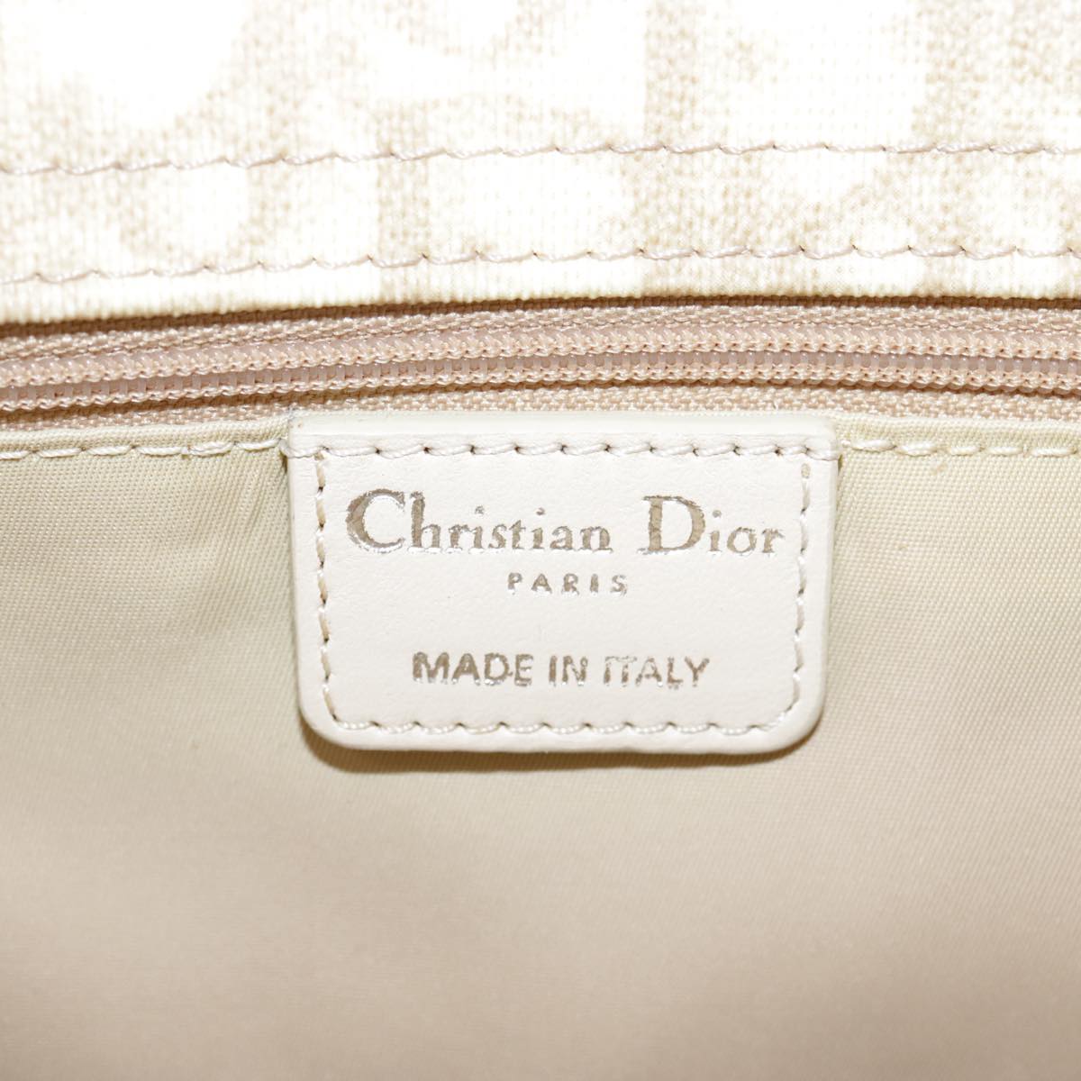 Dior Romantique Beige Canvas Shoulder Bag (Pre-Owned)