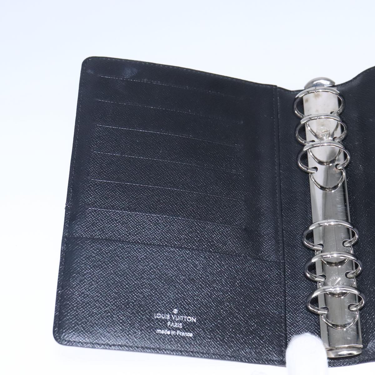 Louis Vuitton Agenda Mm Black Canvas Wallet (Pre-Owned)