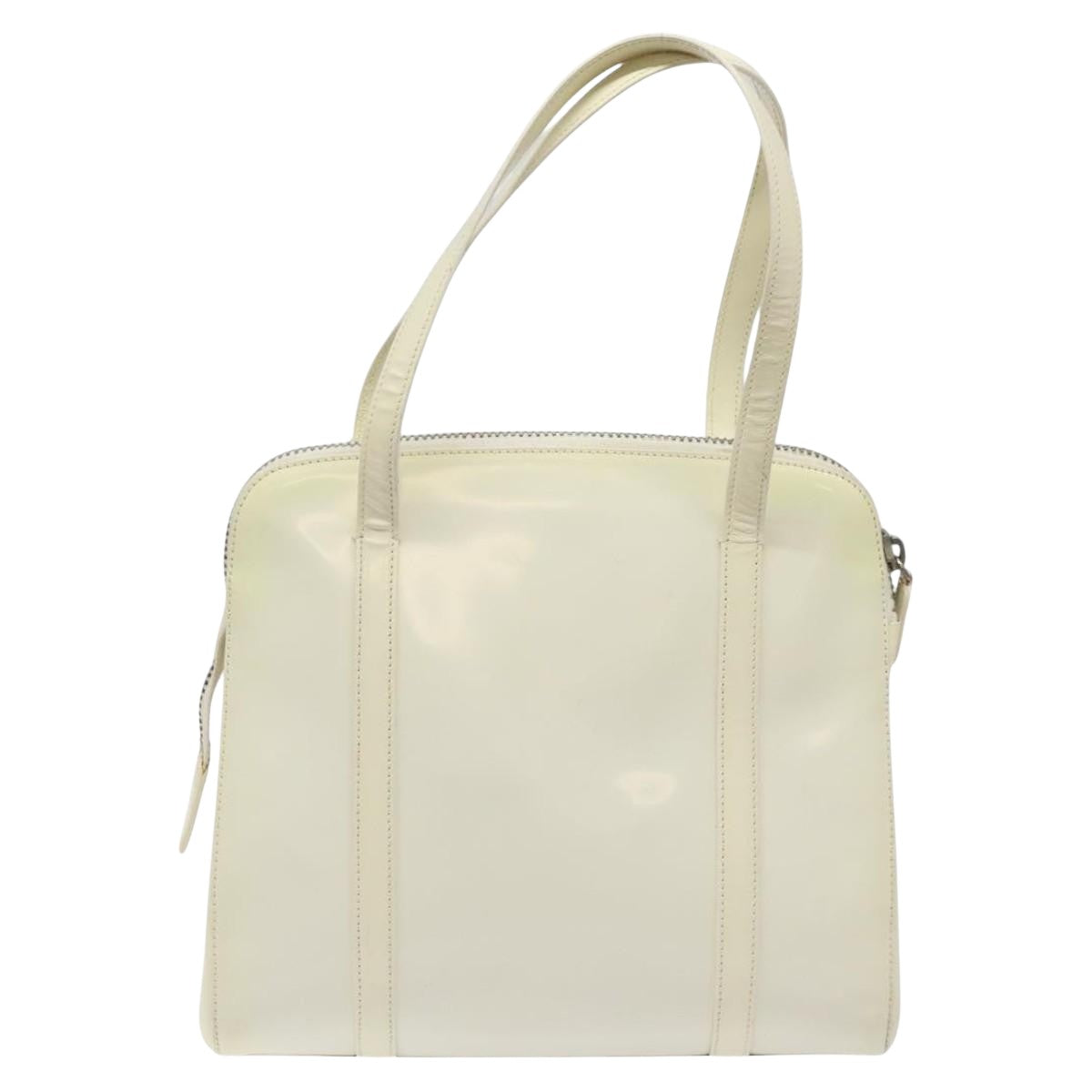 Prada White Patent Leather Handbag (Pre-Owned)