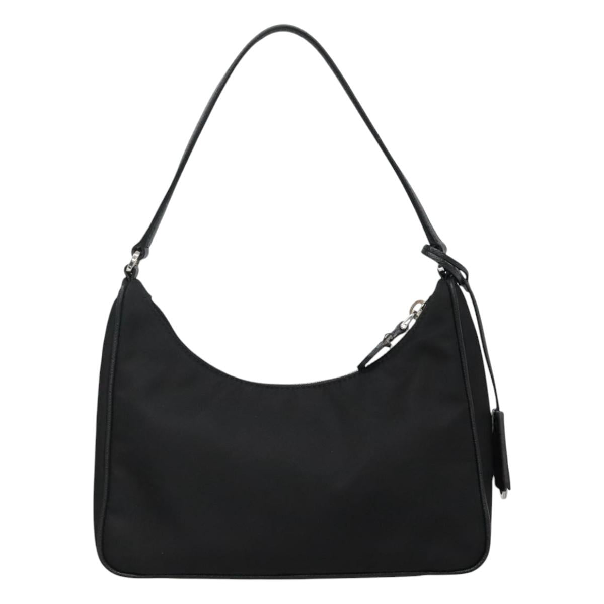 Prada Re-Edition Black Canvas Shoulder Bag (Pre-Owned)